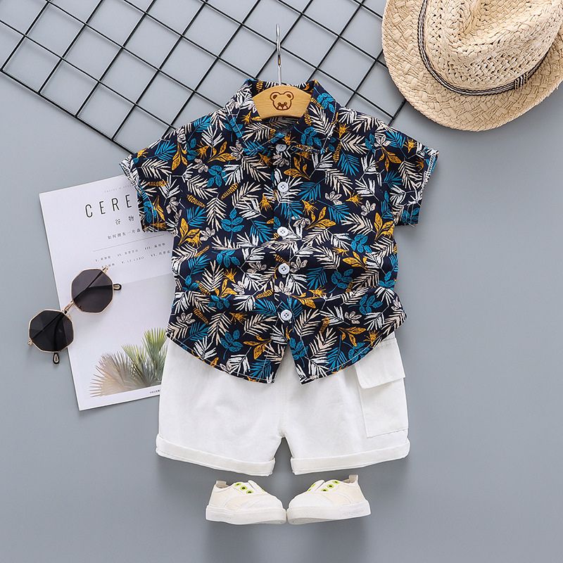 Boys' Printed Short-Sleeved Two Piece