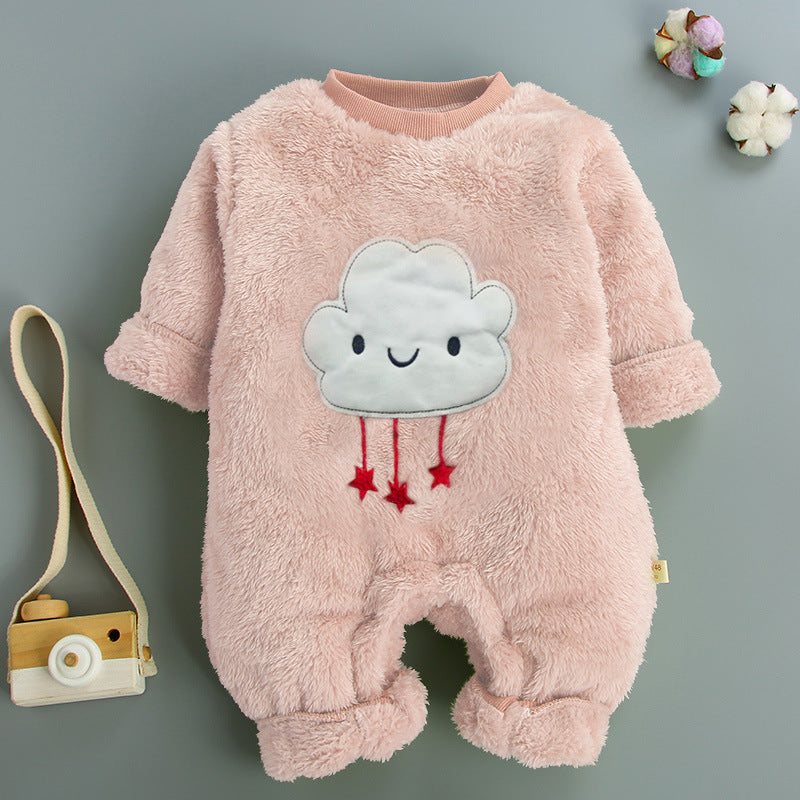 Cute Warm Baby fleece jumpsuit