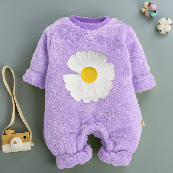 Cute Warm Baby fleece jumpsuit