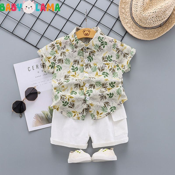 Boys' Printed Short-Sleeved Two Piece