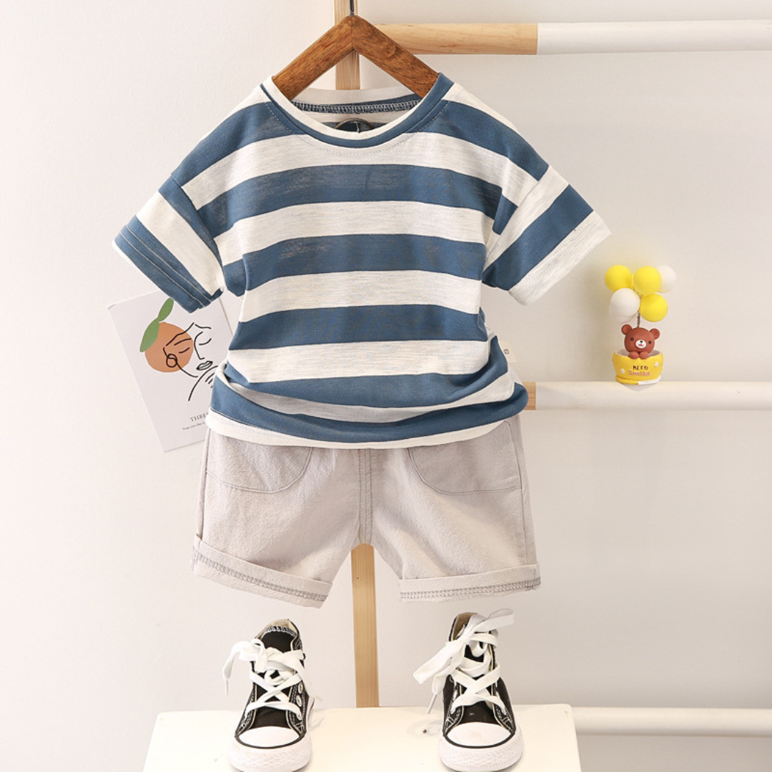 Baby Striped Casual Two-Piece Set