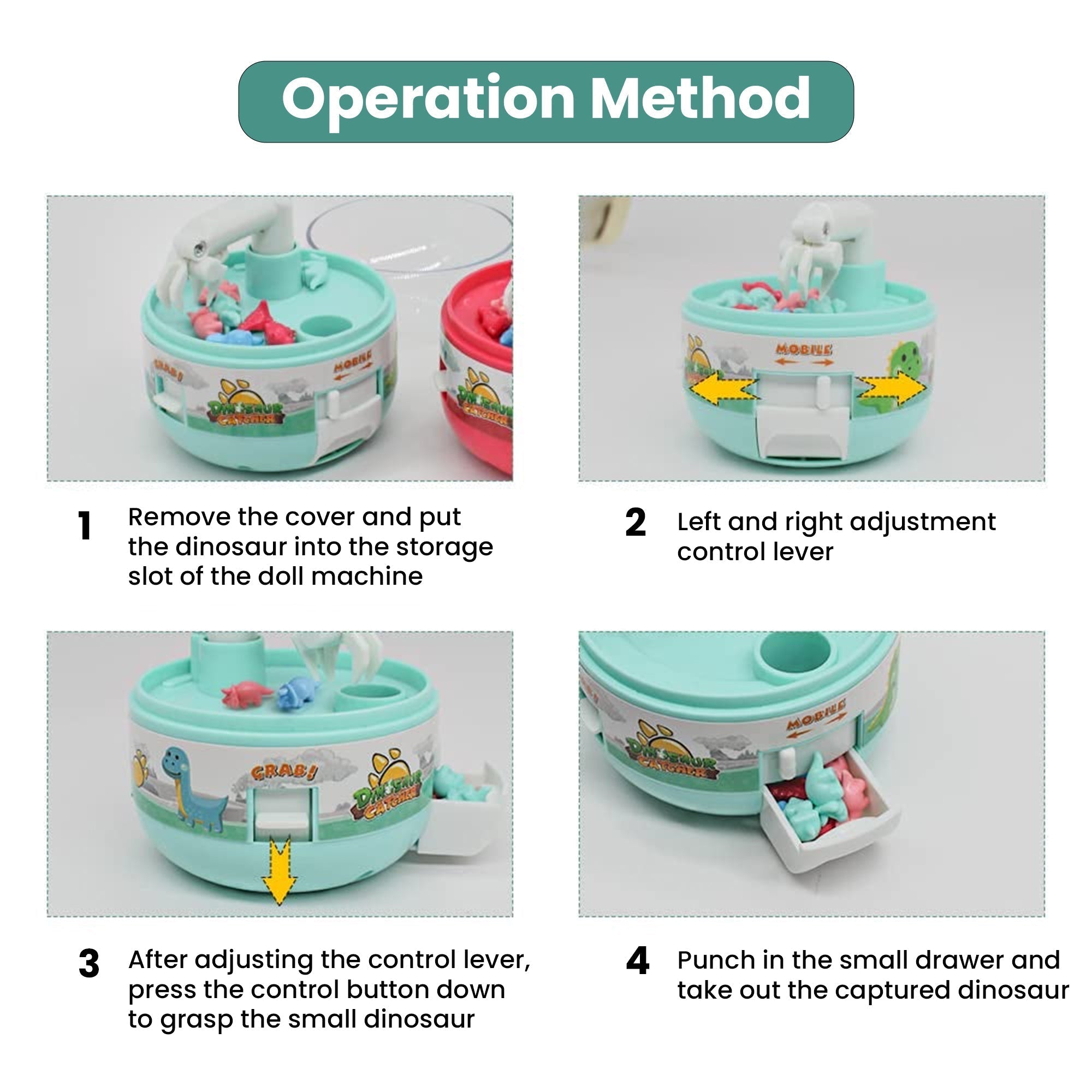 Mini Dinosaur Claw Machine