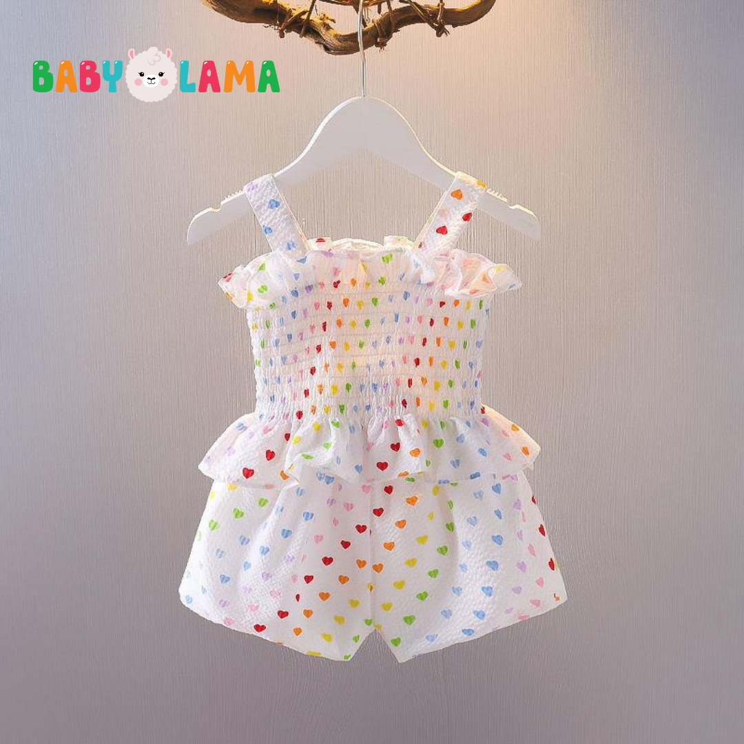 Western-style Fashion Baby Girl Cool Clothes Sling Suit